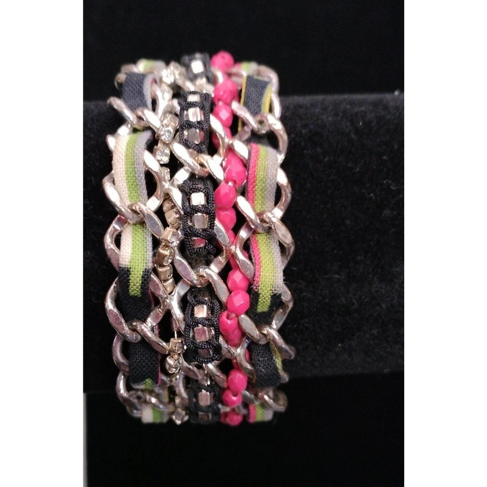 VERA BRADLEY Moon Blooms In the Mix Bracelet Silver Tone‎